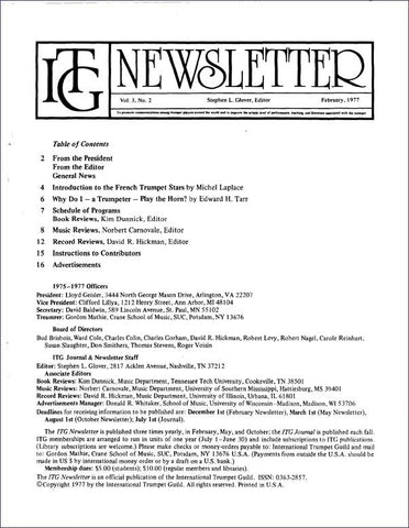 ITG Newsletter February 1977 complete