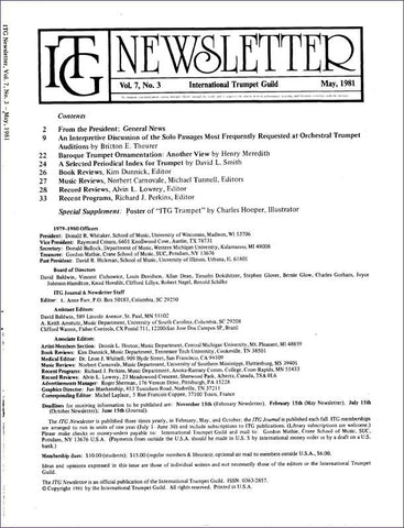 ITG Newsletter May 1981 complete
