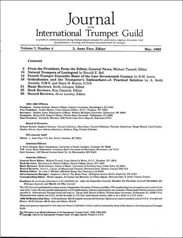 — ITG Journal —  May 1983 complete