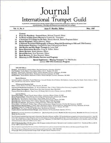 — ITG Journal —  May 1987 complete