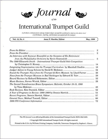 — ITG Journal —  May 1989 complete