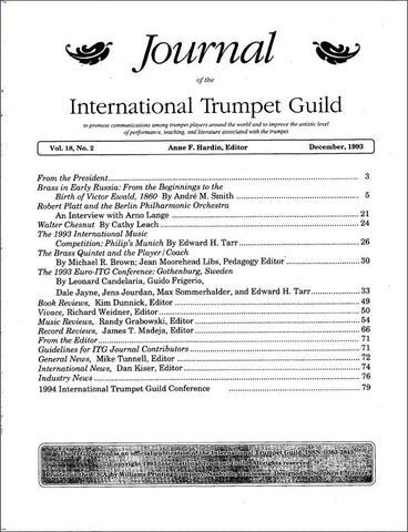 — ITG Journal —  December 1993 complete