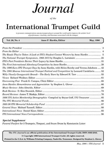 — ITG Journal —  May 1996 complete