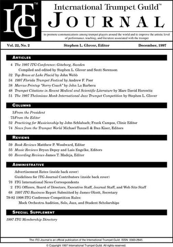 — ITG Journal —  December 1997 complete