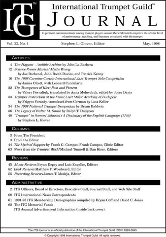 — ITG Journal —  May 1998 complete