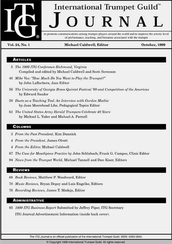 — ITG Journal —  October 1999 complete