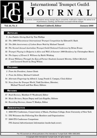 — ITG Journal —  January 2000 complete