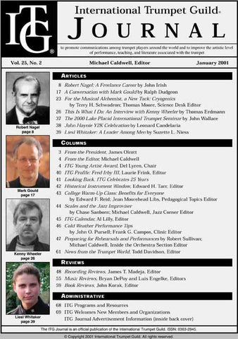 — ITG Journal —  January 2001 complete