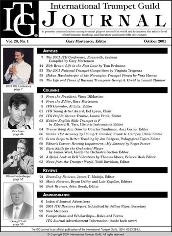 — ITG Journal —  October 2001 complete