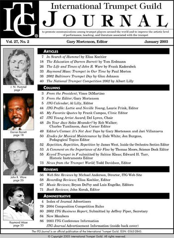 — ITG Journal —  January 2003 complete