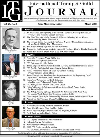 — ITG Journal —  March 2003 complete