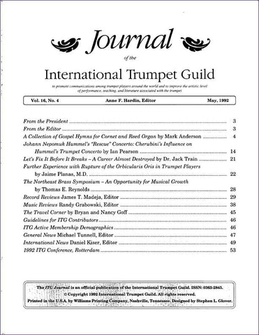 — ITG Journal —  May 1992 complete