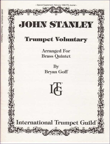 Stanley, John: Trumpet Voluntary, arr.  for brass quintet